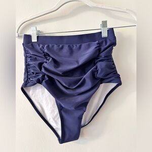 High-Waisted Ruched Bikini Bottom